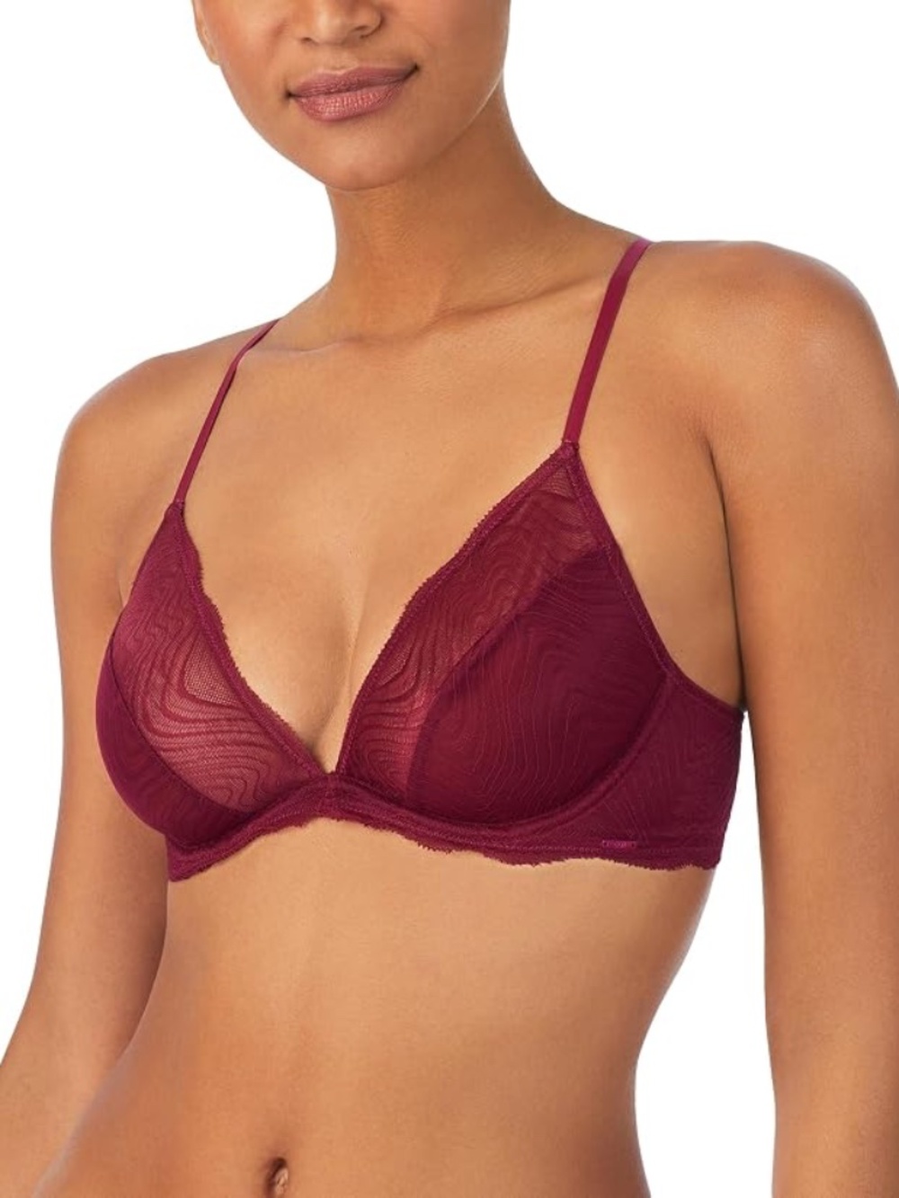 NWT 34C  DKNY Women's Wave Lace Unlined Bra